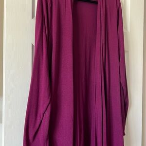 41 Hawthorn Open-Front Magenta Cardigan Light Weight